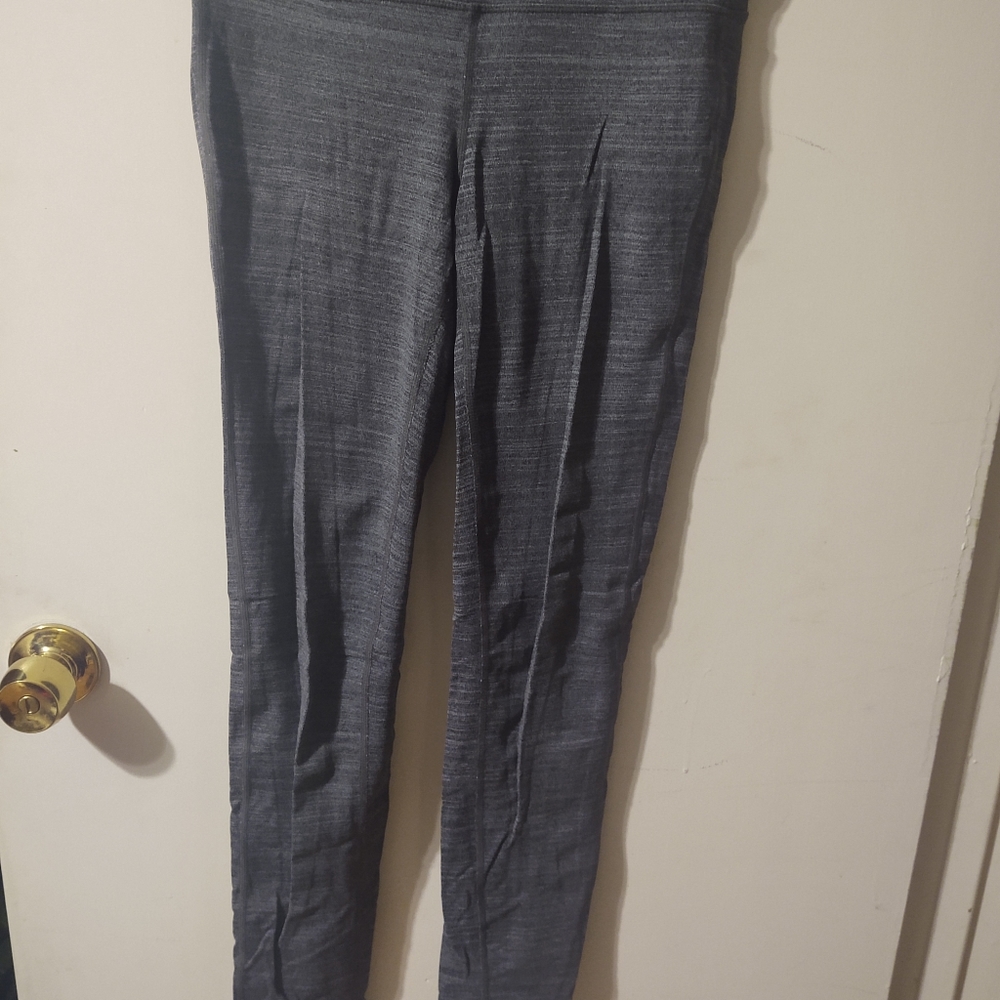 Athleta stripe grey leggings, size small tall